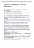 MBA assessment