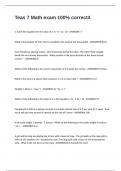 Teas 7 Math exam 100&percnt;  correct answers