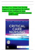 Test Bank For Critical Care Nursing- Diagnosis and Management &comma;9th Edition by Urden Chapter 1-41&period; Complete Guide 2024