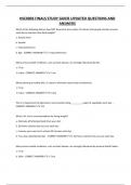 HSC0003 FINALS STUDY GUIDE UPDATED QUESTIONS AND ANSWERS&period;