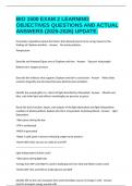 BIO 1500 EXAM 2 LEARNING OBJECTIVES QUESTIONS AND ACTUAL ANSWERS &lpar;2025-2026&rpar; UPDATE&period;