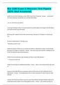 Bio 1500 Exam 5 Revision Test Papers 100&percnt; Well Answered&period;