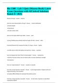 Bio 1500 - Lab 3 Quiz &lpar;Mizzou-Bush&rpar; Latest Exam Questions with All Solved Solutions Rated A&plus; 2025&period;