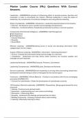 Master Leader Course &lpar;Mlc&rpar; Questions With Correct Answers&period;