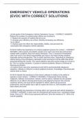 EMERGENCY VEHICLE OPERATIONS &lpar;EVOC WITH CORRECT SOLUTIONS