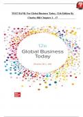 TEST BANK For Global Business Today&comma; 12th Edition By  Charles Hill