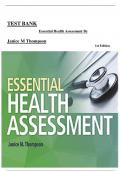 Essential Health Assessment &ndash; 1st Edition &ndash; Complete Test Bank with Chapter-Based Questions and Answers