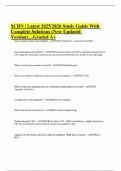 SCRN &vert; Latest 2025&sol;2026 Study Guide With Complete Solutions &lpar;New Updated Version&rpar;&hellip;Graded A&plus;