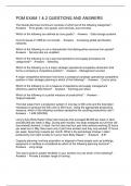 POM EXAM 1 & 2 QUESTIONS AND ANSWERS