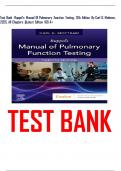 Test Bank -Ruppel's Manual Of Pulmonary Function Testing&comma; 12th Edition By Carl D&period; Mottram&comma; 2025&comma; All Chapters &vert;&vert;Latest Edition 100 A&plus;