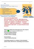 WGU D174 &vert; MARKETING MANAGEMENT  &vert; ACTUAL 2025&sol;2026 &vert;  FINAL EXAM &vert;  OFFICIAL TEST QUESTIONS & 100&percnt; VERIFIED CORRECT ANSWERS &vert;  NEWEST UPDATE &vert; ALREADY GRADED A&plus; &vert; COMPLETE ASSESSMENT REVIEW &vert;  GUARANTEED EXAM MATCH &vert; ASSURED PASS