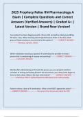 2025 Prophecy Relias RN Pharmacology A Exam &vert; Complete Questions and Correct Answers &lpar;Verified Answers&rpar; &vert; Graded A&plus; &vert; Latest Version &vert; Brand New Version&excl;