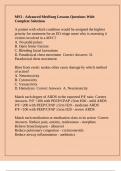 MS3 - Advanced MedSurg Lessons Questions With Complete Solutions