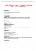 HESI A2 Biology Practice Exam 2025&colon; Questions with Answers & Rationales