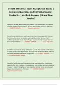 GT ISYE 6501 Final Exam 2025 &lpar;Actual Exam&rpar; &vert; Complete Questions and Correct Answers &vert; Graded A&plus; &vert; Verified Answers &vert; Brand New Version&excl;