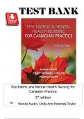Test Bank for Psychiatric and Mental Health Nursing for Canadian Practice 5e Wendy Austin&comma; Cindy Ann Peternelj-Taylor&comma; Diane Kunyk&comma; Mary Ann Boyd &lpar;All Chapters 100&percnt; Original Verified&comma; A&plus; Grade&rpar;20252026