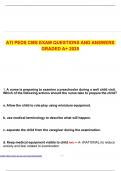 ATI PEDS CMS RETAKE LATEST EXAM QUESTIONS AND ANSWERS GRADED A&plus; 2025