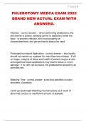 PHLEBOTOMY MEDCA EXAM 2025  BRAND NEW ACTUAL EXAM WITH  ANSWERS&period;