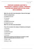 PORTAGE LEARNING ANATOMY &  PHYSIOLOGY 2 MODULE 5 EXAM&period; LYMPHATIC  SYSTEM 2025 BRAND NEW ACTUAL EXAM  WITH ANSWERS&period;