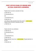 POST OFFICE EXAM 474 BRAND NEW  ACTUAL EXAM WITH ANSWERS&period;