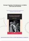 Revenge Tragedies of the Renaissance 1st Edition Janet Clare - Digital Download