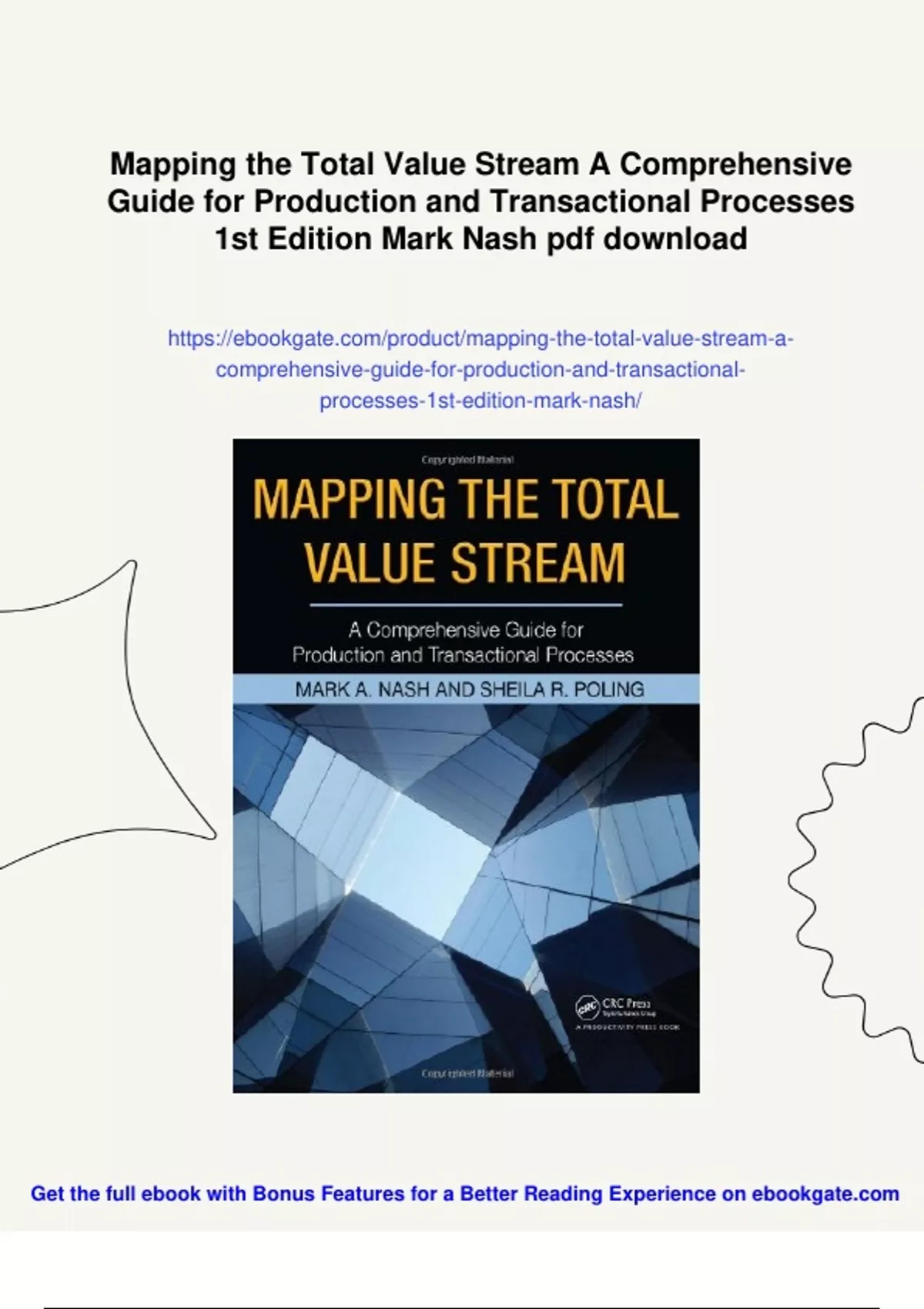 Summary Mapping the Total Value Stream A Comprehensive Guide for ...