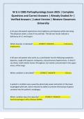 WGU C805 Pathophysiology Exam 2025 &vert; Complete Questions and Correct Answers &vert; Already Graded A&plus; &vert; Verified Answers &vert; Latest Version &vert; Western Governors University