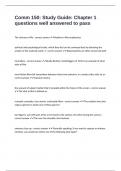 Comm 150&colon; Study Guide&colon; Chapter 1 questions well answered to pass