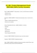 OL 481- Project Management Exam 2025 With 100&percnt; Correct Answers