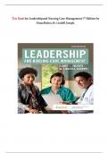 Test Bank for Leadership and Nursing Care Management 7th Edition by Diane Huber&comma; M&period; Lindell Joseph 