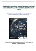 Management Information Systems Managing the Digital Firm 15th Edition Laudon Test Bank - PDF Download