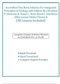 Accredited Test Bank Solution For Integrated Principles of Zoology 19th Edition By Cleveland P&period; Hickman Jr&period; Susan L&period; Keen David J&period; Eisenhour Allan Larson Helen I'Anson 8