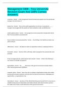 Management 3300 - Troy University Revision Exam And 100&percnt; Correct Answers&period;