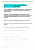 MGMT 3300 Chapter 6 Final Exam Questions Fully Solved&period;