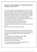NUR 152 - EXAM &num;1 MODULES 1-4 QUESTIONS WITH COMPLETE SOLUTIONS