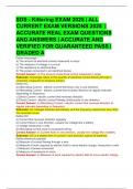 SDS - Kittering EXAM 2025 &vert; ALL  CURRENT EXAM VERSIONS 2025  &vert;  ACCURATE REAL EXAM QUESTIONS AND ANSWERS &vert; ACCURATE AND  VERIFIED FOR GUARANTEED PASS &vert; GRADED A  