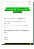  NUR100 Final Exam 2025&sol;2026 &ndash; 300&plus; Verified Questions with A&plus; Answers &vert; Head-to-Toe&comma; Cardiovascular&comma; Neuro&comma; Respiration & Risk Factors