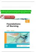 TEST BANK For Foundations and Adult Health Nursing 9th Edition Cooper &vert; Chapter's 1 &ndash; 58 Updated Version 