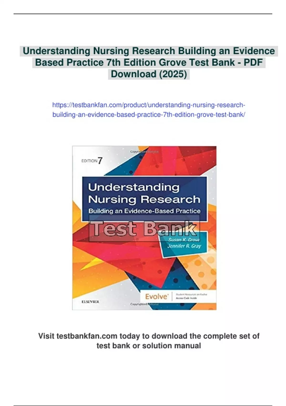 Summary Understanding Nursing Research Building an Evidence Based ...