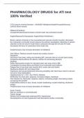 PHARMACOLOGY DRUGS for ATI test 100&percnt; Verified 