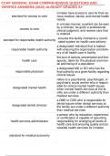 CCHP GENERAL EXAM COMPREHENSIVE QUESTIONS AND VERIFIED ANSWERS &lpar;2025&rpar; ALREADY GRADED A&plus;