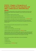 Wong's Essentials of Pediatric Nursing&colon; Chapter 1 Practice Questions and Verified Answers &lpar;2025&sol;2026&rpar; &ndash; Perspectives of Pediatric Nursing
