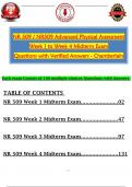 NR 509 &sol; NR509 Advanced Physical Assessment  Week 1 to Week 4 Midterm Exam  Questions with Verified Answers - Chamberlain