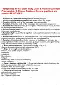 Therapeutics II Final Exam Study Guide & Practice Questions Pharmacology & Clinical Treatment Review questions and answers MUST SEE&excl;&excl;&excl;&period;pdf