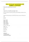 PSYC 375 EXAM 7 QUESTIONS AND CORRECT ANSWERS&excl;&excl;