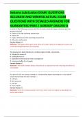 Systems Lubrication EXAM  QUESTIONS   ACCURATE AND VERIFIED ACTUAL EXAM  QUESTIONS WITH DETAILED ANSWERS FOR GUARANTEED PASS &vert; ALREADY GRADED A 