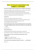 PSYC 375 EXAM 5 QUESTIONS AND CORRECT ANSWERS&excl;&excl;
