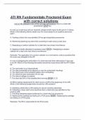 ATI RN Fundamentals Proctored Exam  with correct solutions