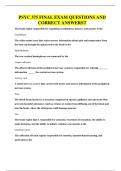 PSYC 375 FINAL EXAM QUESTIONS AND CORRECT ANSWERS&excl;&excl;