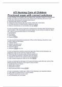 ATI Nursing Care of Children  Proctored exam with correct solutions 